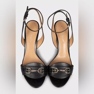 Bally Horsebit Black Ankle Wrap Block Heel Shoes Womens 37 / 6.5